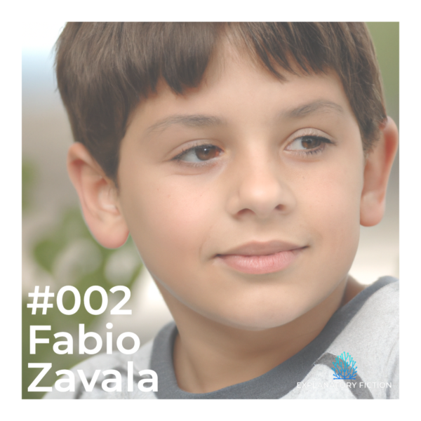 An image of Fabio Zavala, an artificially created character in the Explanatory Fiction Podcast.